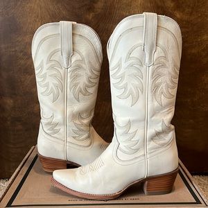 Tecovas Women's White Cowboy Boots